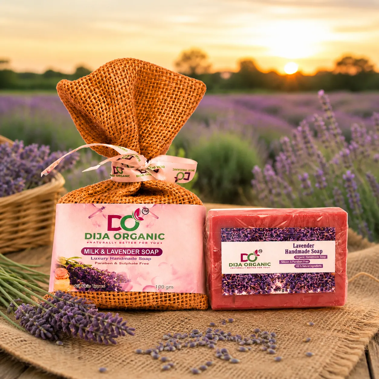 Milk & Lavender Soap | Calming Moisture & Stress-Relief Handmade Bar | DIJA Organic
