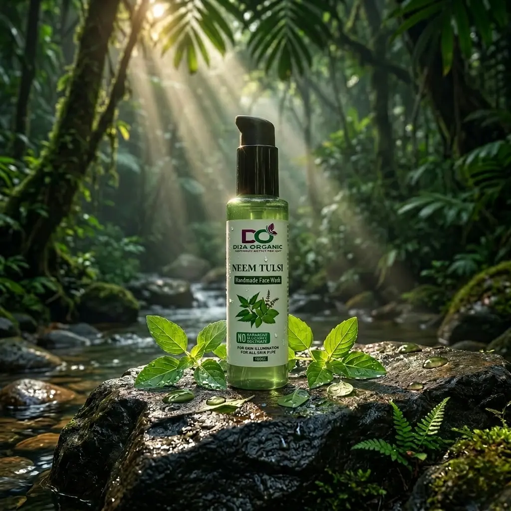Neem & Tulsi Face Wash | Acne-Defense & Deep Purifying Cleanser | DIJA Organic