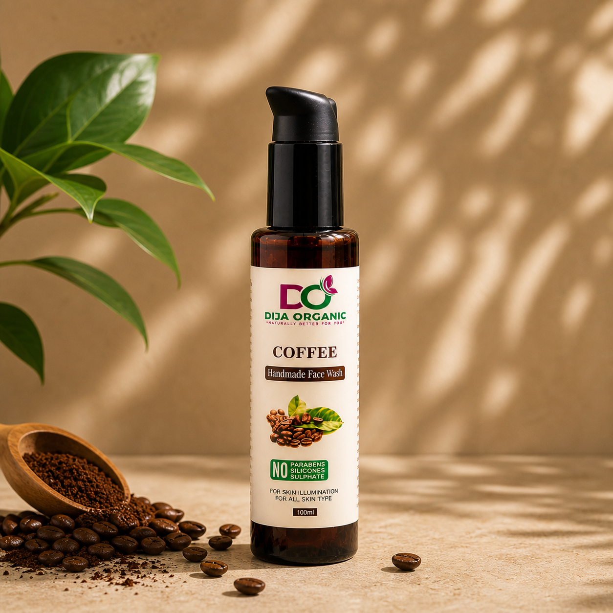Coffee Face Wash | Energizing Detox & Brightening Daily Cleanser | DIJA Organic